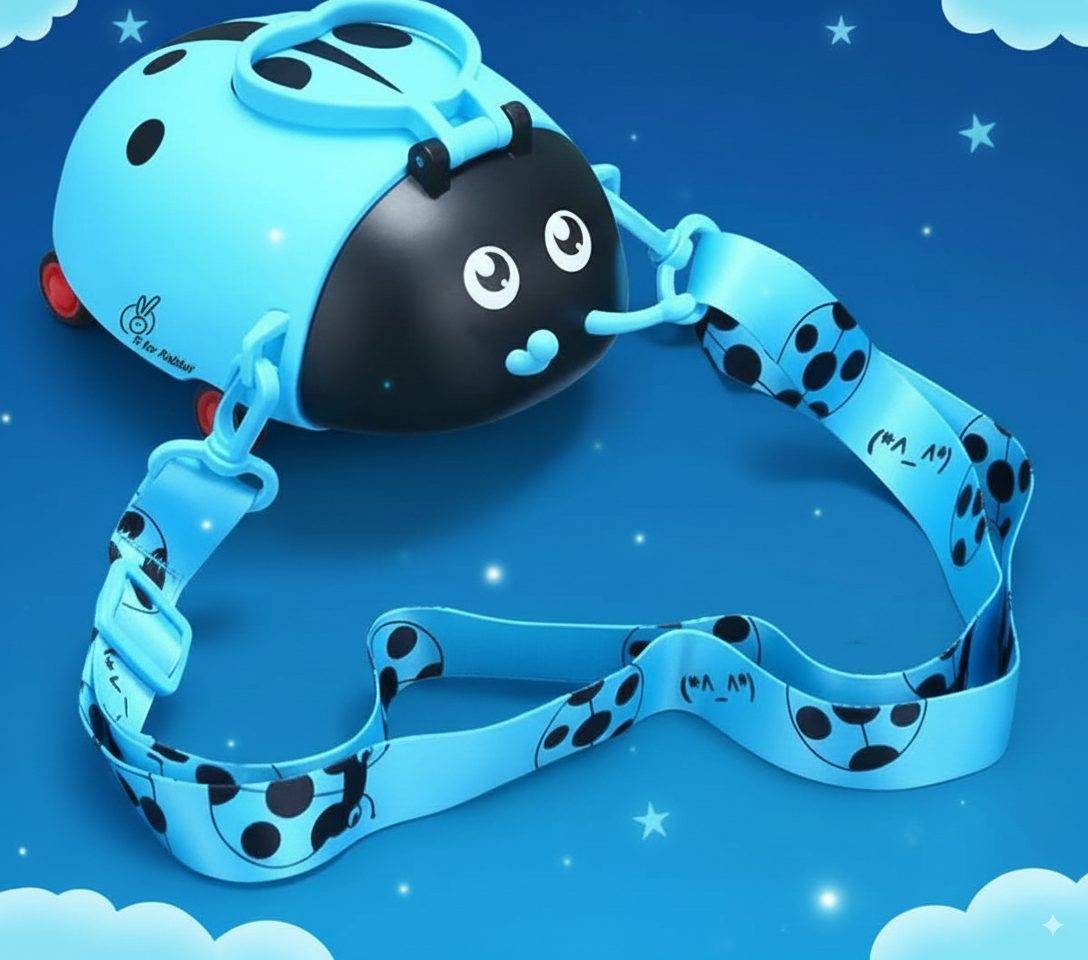 Beetle Baby Straw Sipper Water Bottle With Adjustable Straps