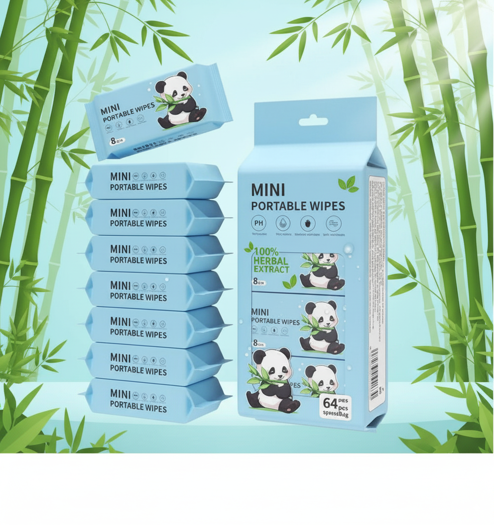 Mini Portable Herbal Baby Wipes